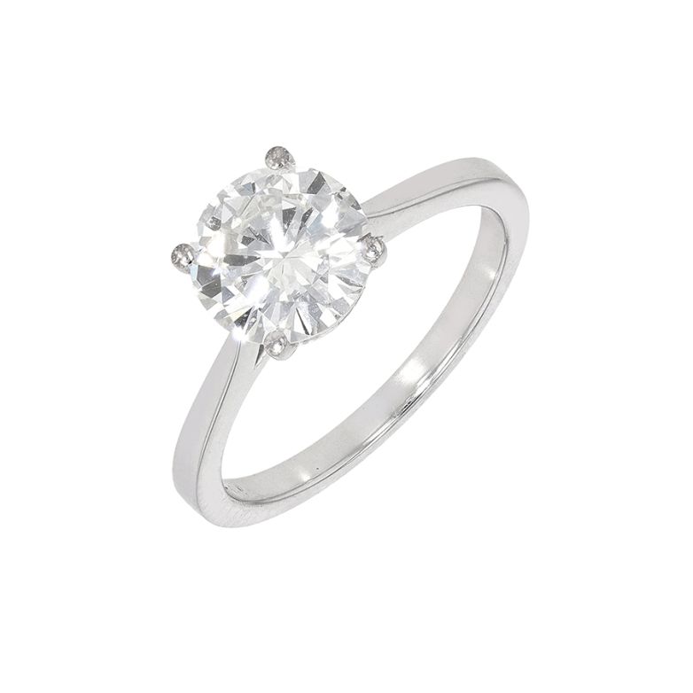 Solitaire diamant 1.81 carat or blanc 3.33g Comme neuf -  reconditionné disponible sur Gemme Les Bijoux